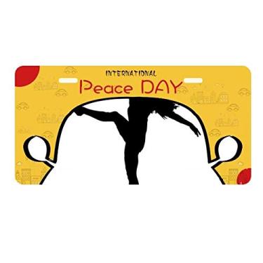 Imagem de DIYthinker Placa de carro para decoração de dança, esportes, dançarina, performance artística, placa de carro, dia da paz