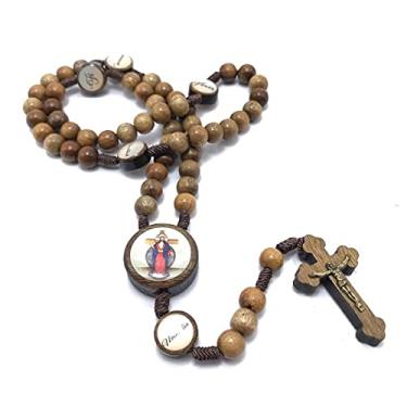 Imagem de Terço Das Virtudes Santas Chagas Madeira Imbuia