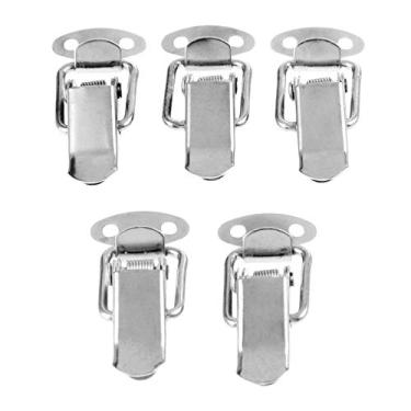 Imagem de 5pcs 43 * 2 1MM Caixas de gabinete Mola carregada trava capturar toggle ferro hasp para deslizar o armário da janela da porta com hardware de parafuso YYDFPIIA
