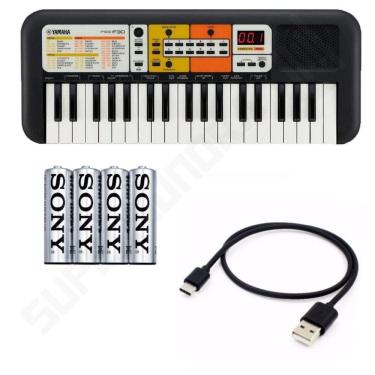 Teclado musical infantil yamaha pss f30 37 mini teclas 4 pilha