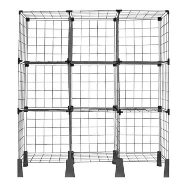 Imagem de Estante Balcão Expositor Aramado 9 Nichos Telado 40cm Preto