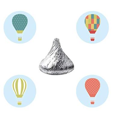 Imagem de Adesivos de balão de ar quente da Magjuche, casamento, chá de panela, chá de bebê, aniversário, festa, etiquetas, adequado para os beijos de Hershey, 304 unidades