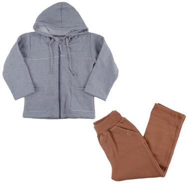 Imagem de Conjunto Infantil Masculino Sonho Mágico Cinza e Marrom 1916-Masculino