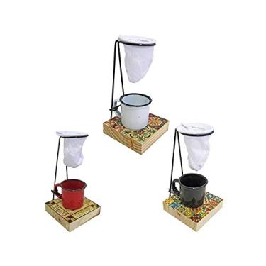 Imagem de Kit c/ 3 Jogos de Café Goumert c/ Suporte Coador e Xícara 80 Ml