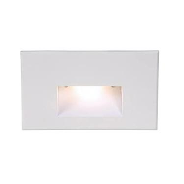 Imagem de WAC Lighting Luz de degrau LED retangular WL-LED100-C-WT 4W 120V com lente branca fria e acabamento branco