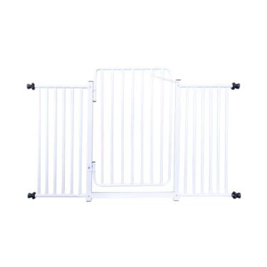 Imagem de Grade De Proteção Criança Bebê Pets Segurança Reforçada Escadas Portas, Vãos Dê: 124/129 cm - 5/8 '' (Branca)