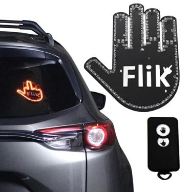 Imagem de FLIK - A luz original do dedo do meio - Dê o pássaro e a onda aos motoristas - Acessórios para carros mais talentosos, acessórios de caminhão, gadgets de carro, sinais de raiva na estrada para homens,