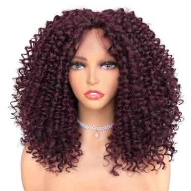 Imagem de Peruca Lace Wig Afro Cacheada Organica Aspecto Cabelo Humano - Black B