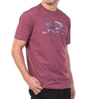 Imagem de Camiseta Oakley Camo Ss Masculina Vermelho Mescla