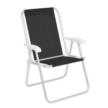 Imagem de Kit 2 Cadeira De Praia Alta Alumínio Conforto 120 Kg Mor