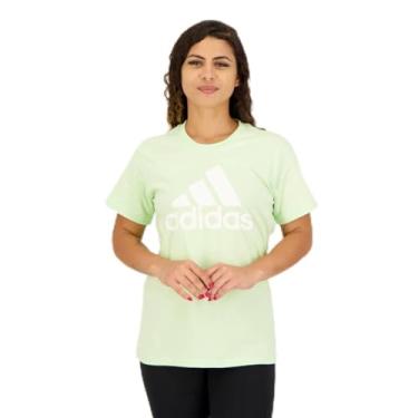 Imagem de Camiseta Adidas Big Logo Feminina Verde e Branca