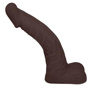 Imagem de Pênis de Borracha Poseidon com Escroto 20 x 4cm Marrom