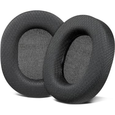 Imagem de SOULWIT Almofadas de Substituição para SteelSeries Arctis 1/3/5/7/7+/7P/7P+/7X/7X+/9/9X/Pro/Prime (Não são Compatíveis com Qualquer Modelo Arctis Nova) fones de ouvido - TM Preto