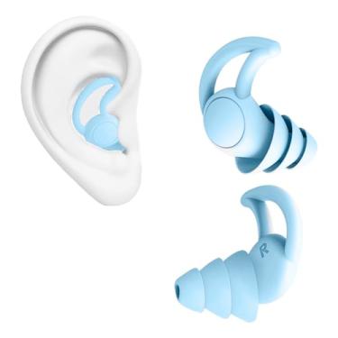 Imagem de Abafador de Ruídos até 33db Redutor de Som Protetor Auditivo Auricular Tampão Sonoro Confortável Reutilizável Ideal para Dormir Estudar Natação (Azul, Tamanho único)