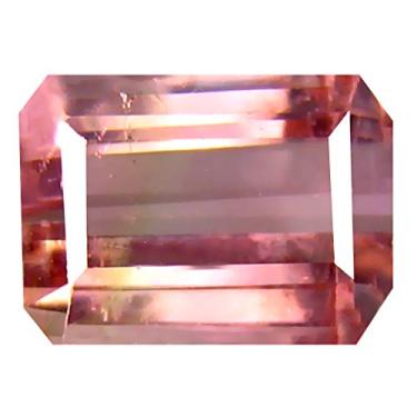 Imagem de Pedra preciosa natural solta de turmalina rosa não aquecida 2,44 ct com corte de octógono (8 x 6 mm)
