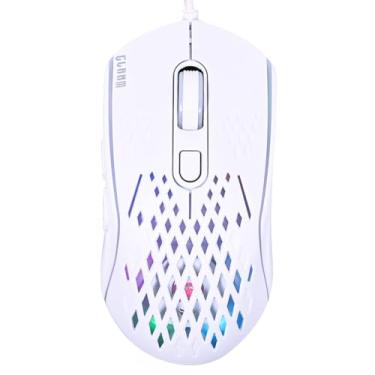 Imagem de Mouse Gamer USB 7 Botões 7200DPI RGB Clanm Slits MK397 Branco