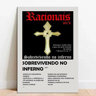 Imagem de Quadro Placa Decorativa Racionais Sobrevivendo ao Inferno em MDF