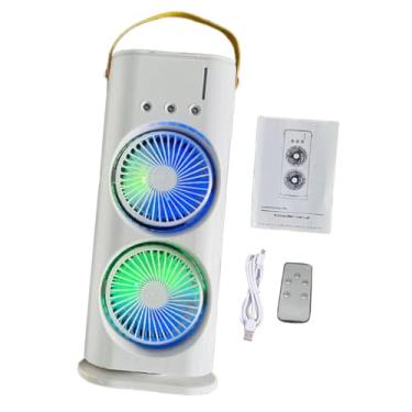 Imagem de Ioensy Ventilador de mesa portátil, ventilador oscilante, ventilador de torre pequena, ventilador de mesa silencioso pessoal para crianças, meninas, com controle remoto