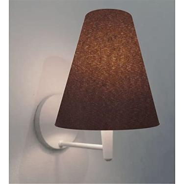 Imagem de Arandela Cone Retro Parede Cúpula Tecido, Vivare Iluminação, Arandela Parede2007 BRLC, Branco, Média