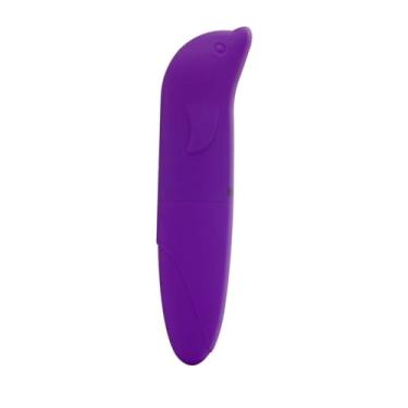Imagem de VIBRADOR GOLFINHO TOQUE AVELUDADO Vibrador Pessoal de Silicone Roxo,
