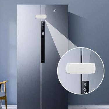 Imagem de CLYMENE Fechadura de geladeira de porta francesa atualizada, trava à prova de crianças para geladeira/freezer de porta francesa - segura, ajustável, fácil instalação - trava de segurança de armário