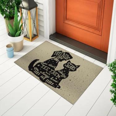 Imagem de Capacho De Entrada Decorativo Tapete Divertido Desenho Estampado - Pets Amigos Ca395