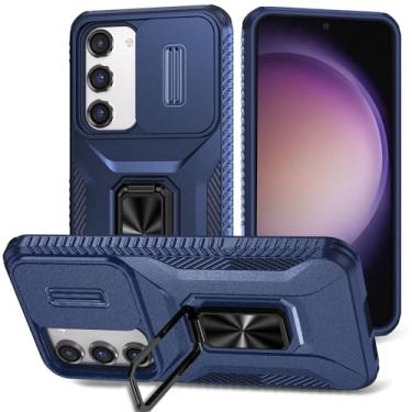 Imagem de Ailampe Capa magnética para Samsung Galaxy S23 6,1 polegadas, capa para celular Samsung Galaxy S23, capa para Samsung S23 com capa para câmera e suporte, capa à prova de choque de grau militar para