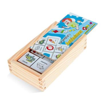 Imagem de Dominó Antônimos Carlu 28 Peças Madeira 1033