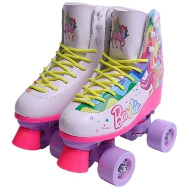 Imagem de Patins Barbie Unicornio 4 Rodas Tamanho 33-34 FUN