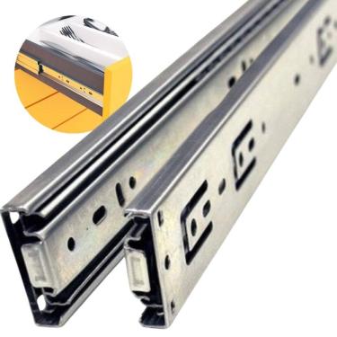 Imagem de 2 Pares Corrediça Trilho Telescópico Gaveta 35cm 30Kg