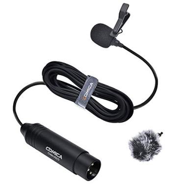 Imagem de COMICA Microfone Condensador XLR Lavalier CVM-V02O, Microfone de Lapela Omnidirecional, Kit de Entrevista com Clipes para Gravador, Mixer, Filmadoras Zoom H4n H5 H6 Tascam DR 40 DR100