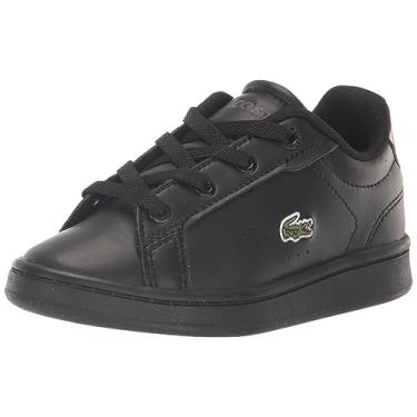 Imagem de Lacoste Tênis infantil unissex 46sui0006, Preto/preto, 5 US Toddler