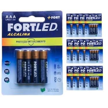 Imagem de Pilha Alcalina AAA de Alta Performance 48 Unidades - FORTLED