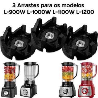 Imagem de 3 Arrastes Copo Liquidificador Mondial L900/1000/1100/1200 - EVERPLAST