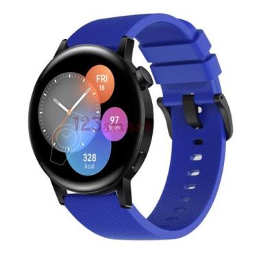 Imagem de Pulseira de Silicone p/ Smartwatch GT3 42mm - 123Smart, Azul Royal