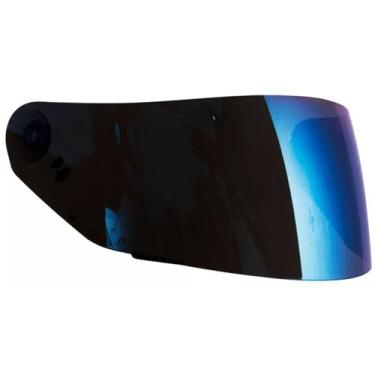 Imagem de Viseira Azul Capacete Norisk Ff302 Soul Texx Wing Polivisor 