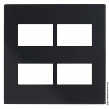 Imagem de Placa Para 4 Modulos Separados Com Suporte 4X4 Brs12460-5Bk. - Blux Re