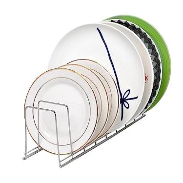 Imagem de Rack Organizador de Tampa de Pote, 2 Peças de Aço Inoxidável, Prateleira de Mercadorias, Tigela, Prato, Suporte de Armazenamento para Armário de Cozinha, Panelas