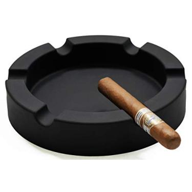 Imagem de FairleeCove Cinzeiro de charuto redondo grande de 22,86 cm – Prateleira larga – inquebr...