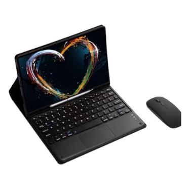 Imagem de Teclado Para Samsung Tab S7 Plus/S7 fe/S8 Plus-12.4in.com Capas+Mouse (Preto, Teclado de toque)