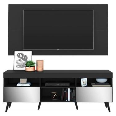 Imagem de Rack com Painel e Suporte TV 65" Retrô com Espelho Flórida Multimóveis
