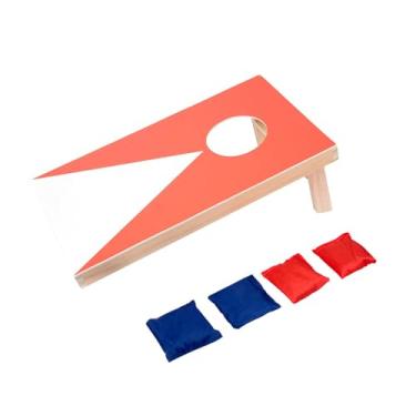 Imagem de oshhni Saco de areia jogar sacos de jogo ao ar livre indoor portátil pai criança brinquedo jogando saco de areia brinquedo cornhole board para amigo casa, Vermelho