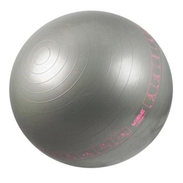 Imagem de Bola Pilates Liveup 65Cm Com Ilustrações LS3577, Cinza