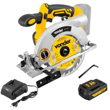 Imagem de Serra Circular Manual Vonder 165 mm + Bateria 2 Ah Carregador e Lâmina