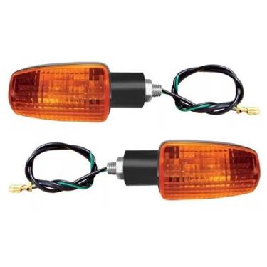 Imagem de Pisca Mini Titan Fan Aero Strada Twister Cb300 Laranja Par - Gvs, LARA