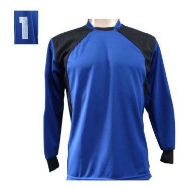 Imagem de Camisa De Goleiro Acolchoada Com Espuma - TRB, Royal, Preto, M