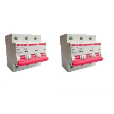 Imagem de Kit C/2 - Disjuntor Steck ''Din'' Tripolar 125A. C - RCD