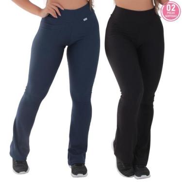 Imagem de Kit com 02 Leggings Flare Felpada Bailarina Wide Leg - Click Mais Boni