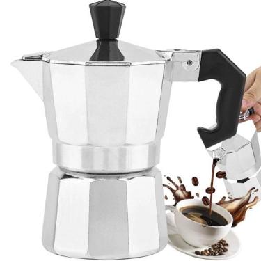 Imagem de Cafeteira Italiana 6 Xícaras de Fogão Alumínio 300ml 6 Xicaras - Em Ca