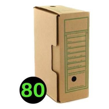 Imagem de Kit 80 Caixa Arquivo Morto Escritório Organização Documento - T10OFFIC